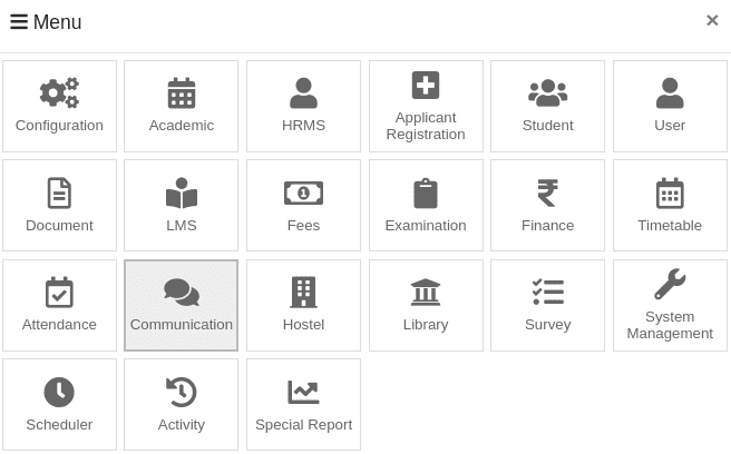 Communication Management System Menu Banner1