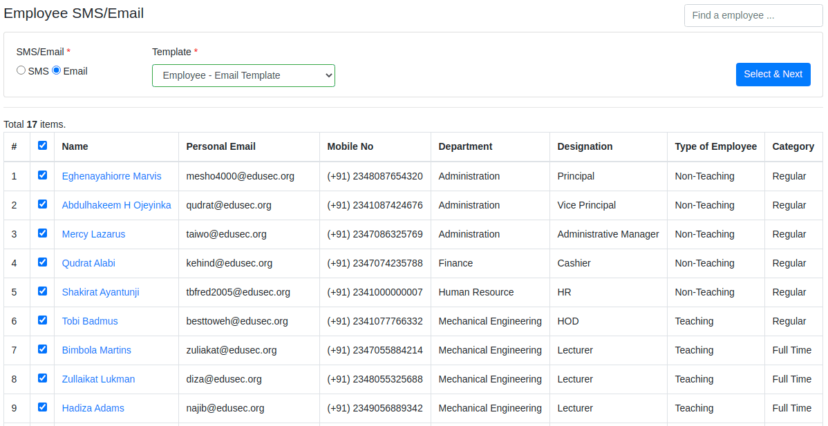 Integrated SMS, Email & Web Notifications 1