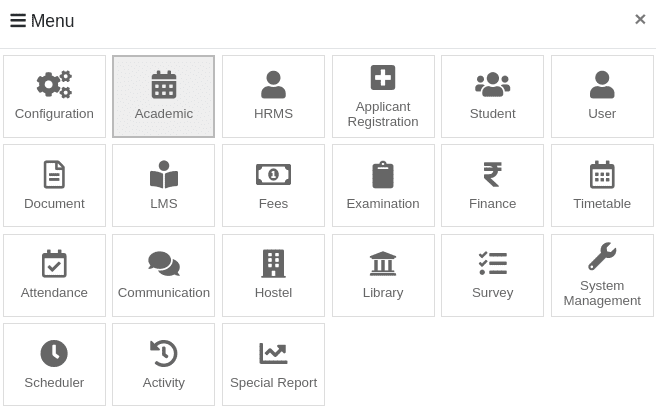 Course Management System Menu Banner1