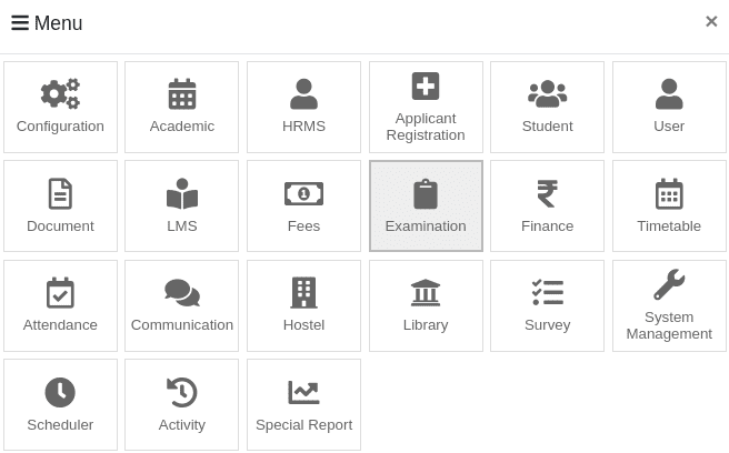 Exam Management System Menu Banner1