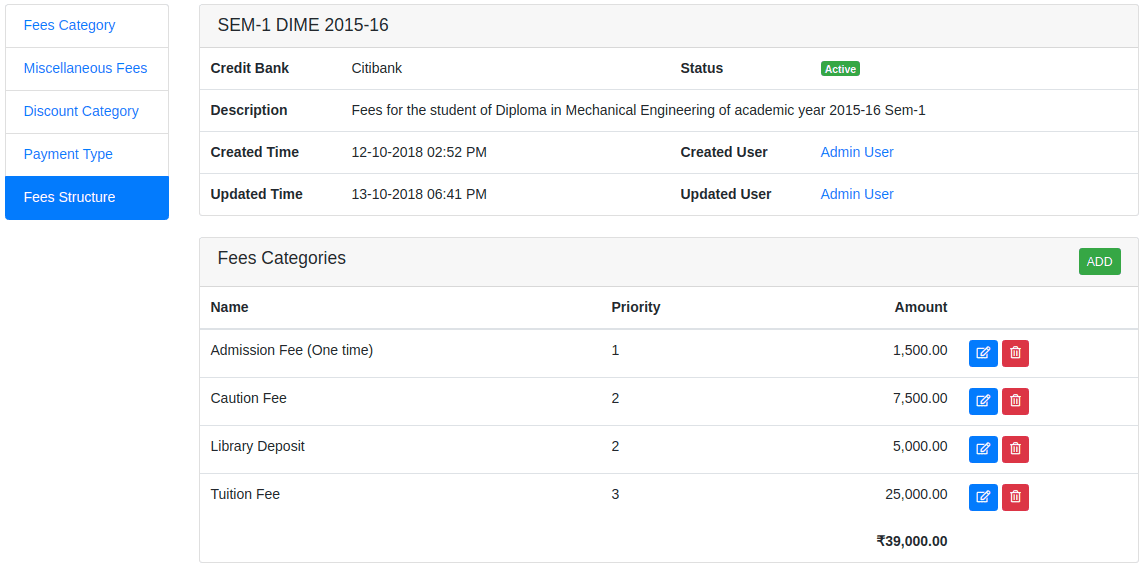 Customize & Personalize Fees Structure