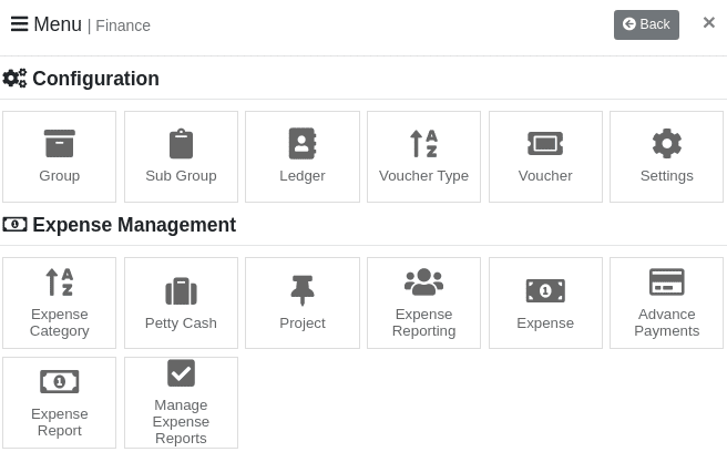 Finance Management System Menu Banner2