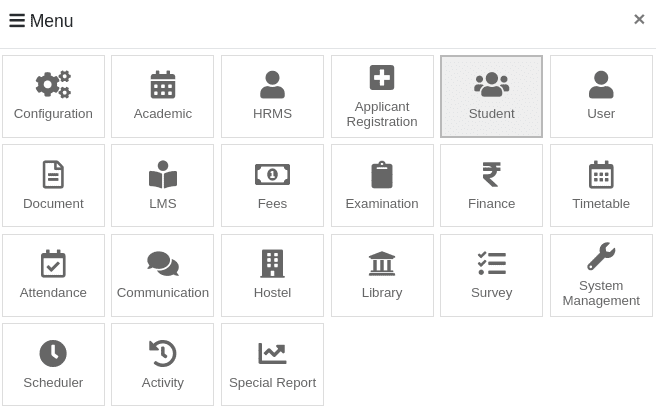 Student Information Management System Menu Banner1