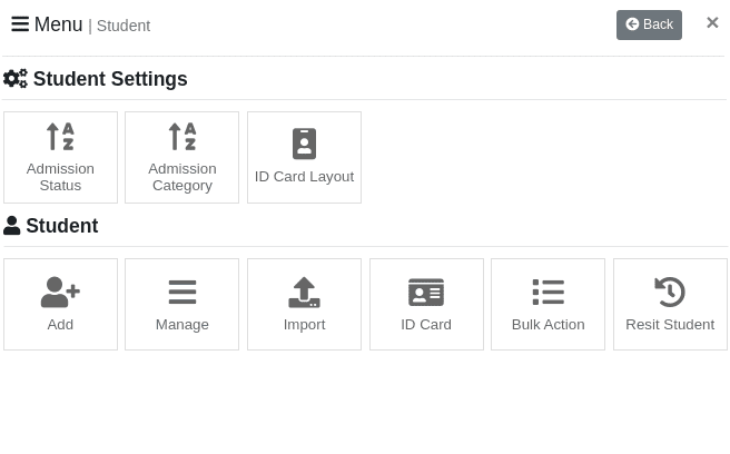 Student Information Management System Menu Banner2