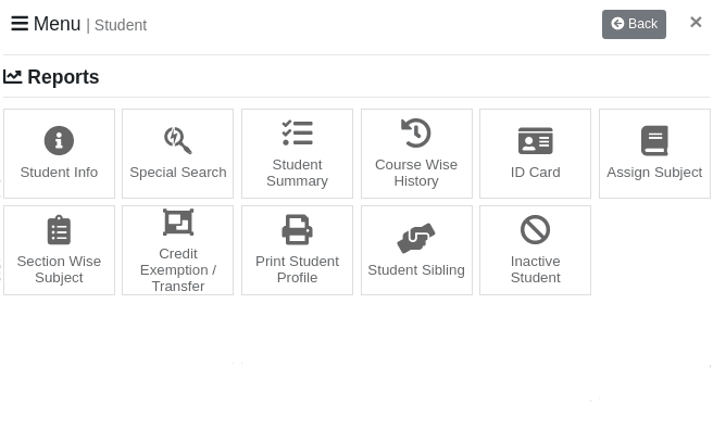 Student Information Management System Menu Banner3