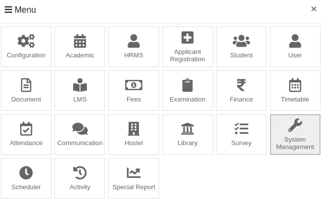 System Management Module Menu Banner1