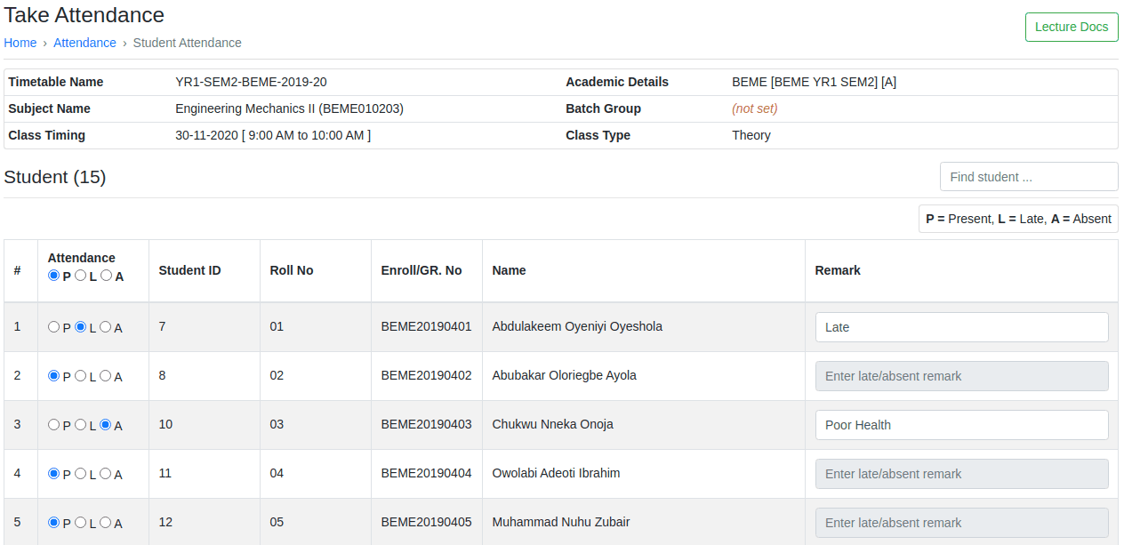 Student Attendance with No Manual Interference